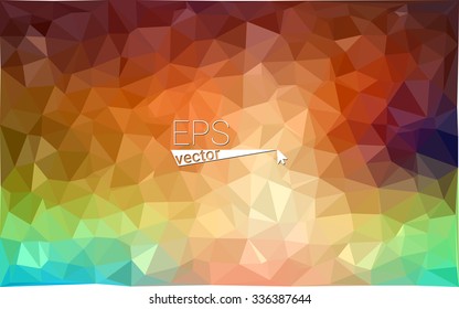 Multicolor red, green geometric rumpled triangular low poly origami style gradient illustration graphic background. Vector polygonal design for your business.