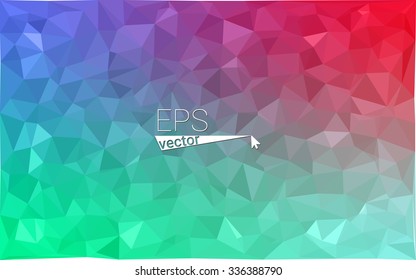 Multicolor red, green geometric rumpled triangular low poly origami style gradient illustration graphic background. Vector polygonal design for your business.