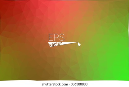Multicolor red, green geometric rumpled triangular low poly origami style gradient illustration graphic background. Vector polygonal design for your business.