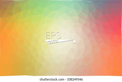 Multicolor red, green geometric rumpled triangular low poly origami style gradient illustration graphic background. Vector polygonal design for your business.
