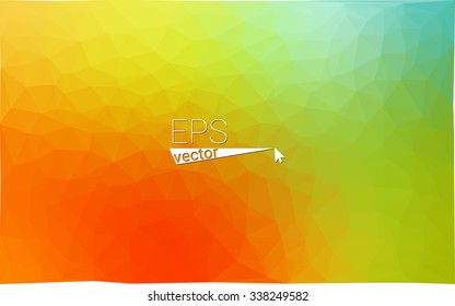 Multicolor red, green geometric rumpled triangular low poly origami style gradient illustration graphic background. Vector polygonal design for your business.