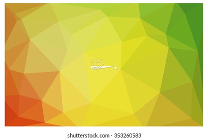 Multicolor red, green geometric rumpled triangular low poly origami style gradient illustration graphic background. Vector polygonal design for your business.