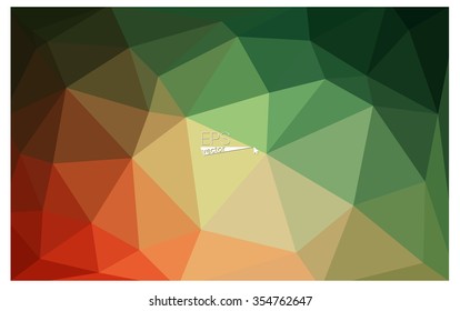 Multicolor red, green geometric rumpled triangular low poly origami style gradient illustration graphic background. Vector polygonal design for your business.