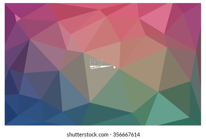 Multicolor red, green geometric rumpled triangular low poly origami style gradient illustration graphic background. Vector polygonal design for your business.