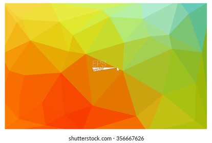 Multicolor red, green geometric rumpled triangular low poly origami style gradient illustration graphic background. Vector polygonal design for your business.