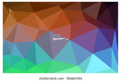 Multicolor red, green geometric rumpled triangular low poly origami style gradient illustration graphic background. Vector polygonal design for your business.