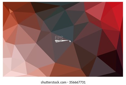Multicolor red, green geometric rumpled triangular low poly origami style gradient illustration graphic background. Vector polygonal design for your business.