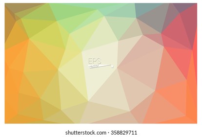 Multicolor red, green geometric rumpled triangular low poly origami style gradient illustration graphic background. Vector polygonal design for your business.