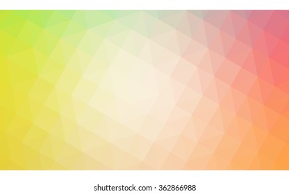 Multicolor red, green polygonal illustration, which consist of triangles. Geometric background in Origami style with gradient. Triangular design for your business in vector.