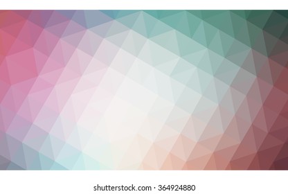 Multicolor red, green polygonal illustration, which consist of triangles. Geometric background in Origami style with gradient. Triangular design for your business in vector.