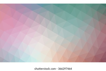 Multicolor red, green polygonal illustration, which consist of triangles. Geometric background in Origami style with gradient. Triangular design for your business.