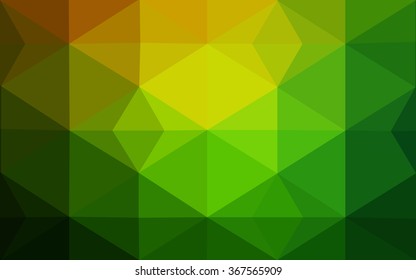 Multicolor red, green polygonal illustration, which consist of triangles. Geometric background in Origami style with gradient. Triangular design for your business.