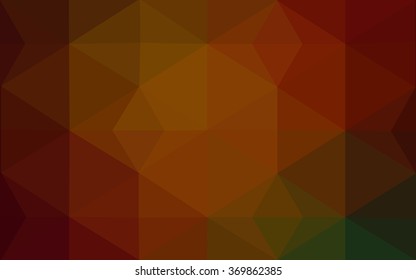 Multicolor red, green polygonal illustration, which consist of triangles. Geometric background in Origami style with gradient. Triangular design for your business.