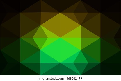 Multicolor red, green polygonal illustration, which consist of triangles. Geometric background in Origami style with gradient. Triangular design for your business.