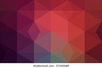 Multicolor red, green polygonal illustration, which consist of triangles. Geometric background in Origami style with gradient. Triangular design for your business.