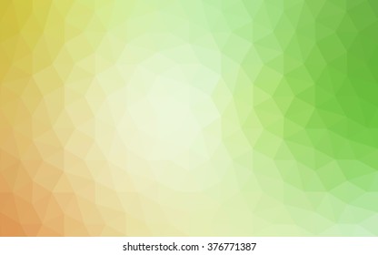 Multicolor red, green polygonal illustration, which consist of triangles. Geometric background in Origami style with gradient. Triangular design for your business.