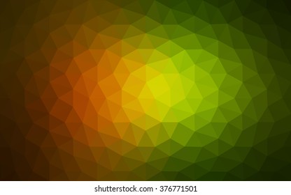 Multicolor red, green polygonal illustration, which consist of triangles. Geometric background in Origami style with gradient. Triangular design for your business.