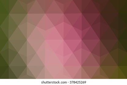 Multicolor red, green polygonal illustration, which consist of triangles. Geometric background in Origami style with gradient. Triangular design for your business.