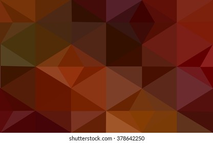 Multicolor red, green polygonal illustration, which consist of triangles. Geometric background in Origami style with gradient. Triangular design for your business.