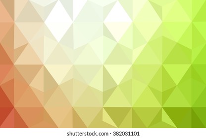 Multicolor red, green polygonal illustration, which consist of triangles. Geometric background in Origami style with gradient. Triangular design for your business.