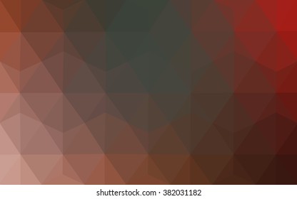 Multicolor red, green polygonal illustration, which consist of triangles. Geometric background in Origami style with gradient. Triangular design for your business.