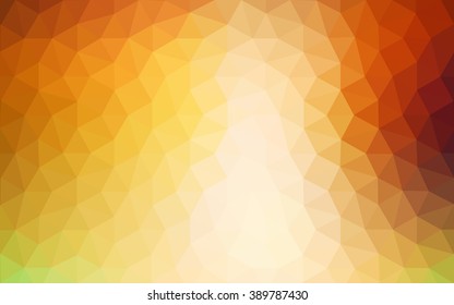 Multicolor red, green polygonal illustration, which consist of triangles. Geometric background in Origami style with gradient. Triangular design for your business.