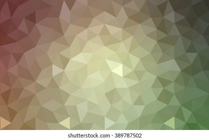 Multicolor red, green polygonal illustration, which consist of triangles. Geometric background in Origami style with gradient. Triangular design for your business.