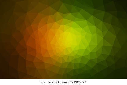 Multicolor red, green polygonal illustration, which consist of triangles. Geometric background in Origami style with gradient. Triangular design for your business.