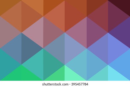 Multicolor red, green polygonal illustration, which consist of triangles. Geometric background in Origami style with gradient. Triangular design for your business.