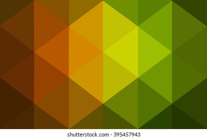 Multicolor red, green polygonal illustration, which consist of triangles. Geometric background in Origami style with gradient. Triangular design for your business.