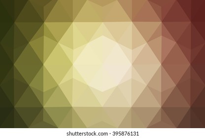 Multicolor red, green polygonal illustration, which consist of triangles. Geometric background in Origami style with gradient. Triangular design for your business.