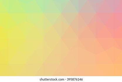 Multicolor red, green polygonal illustration, which consist of triangles. Geometric background in Origami style with gradient. Triangular design for your business.