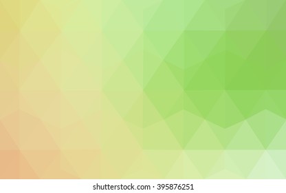 Multicolor red, green polygonal illustration, which consist of triangles. Geometric background in Origami style with gradient. Triangular design for your business.