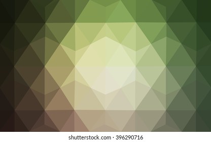 Multicolor red, green polygonal illustration, which consist of triangles. Geometric background in Origami style with gradient. Triangular design for your business.