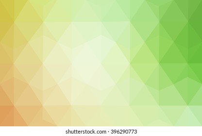 Multicolor red, green polygonal illustration, which consist of triangles. Geometric background in Origami style with gradient. Triangular design for your business.