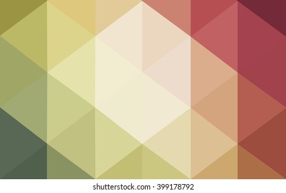Multicolor red, green polygonal illustration, which consist of triangles. Geometric background in Origami style with gradient. Triangular design for your business.
