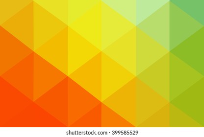 Multicolor red, green polygonal illustration, which consist of triangles. Geometric background in Origami style with gradient. Triangular design for your business.
