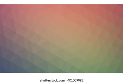 Multicolor red, green polygonal illustration, which consist of triangles. Geometric background in Origami style with gradient. Triangular design for your business.