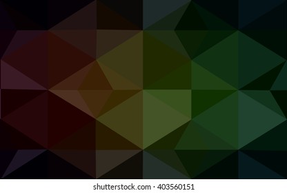 Multicolor red, green polygonal illustration, which consist of triangles. Geometric background in Origami style with gradient. Triangular design for your business.
