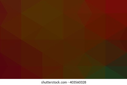 Multicolor red, green polygonal illustration, which consist of triangles. Geometric background in Origami style with gradient. Triangular design for your business.