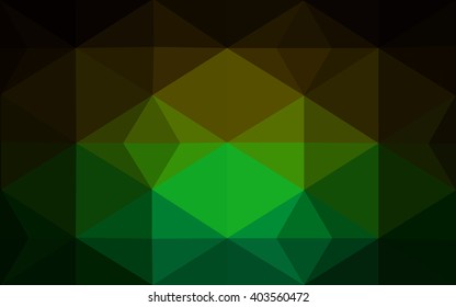 Multicolor red, green polygonal illustration, which consist of triangles. Geometric background in Origami style with gradient. Triangular design for your business.