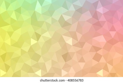 Multicolor red, green polygonal illustration, which consist of triangles. Geometric background in Origami style with gradient. Triangular design for your business.