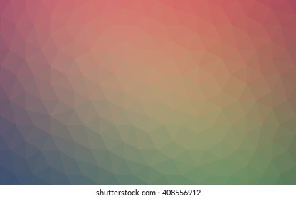 Multicolor red, green polygonal illustration, which consist of triangles. Geometric background in Origami style with gradient. Triangular design for your business.