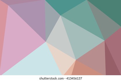 Multicolor red, green polygonal illustration, which consist of triangles. Geometric background in Origami style with gradient. Triangular design for your business.