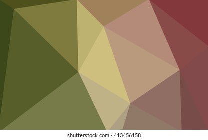 Multicolor red, green polygonal illustration, which consist of triangles. Geometric background in Origami style with gradient. Triangular design for your business.