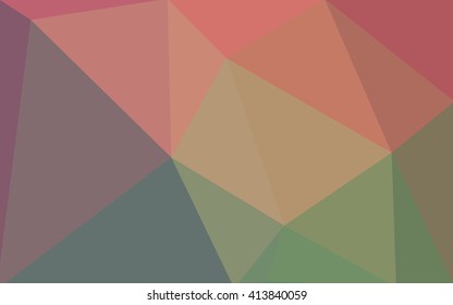 Multicolor red, green polygonal illustration, which consist of triangles. Geometric background in Origami style with gradient. Triangular design for your business.