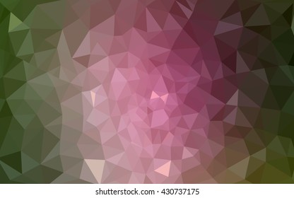 Multicolor red, green polygonal illustration, which consist of triangles. Geometric background in Origami style with gradient. Triangular design for your business.