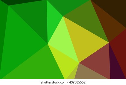 Multicolor red, green polygonal illustration, which consist of triangles. Geometric background in Origami style with gradient. Triangular design for your business.