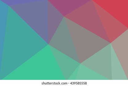 Multicolor red, green polygonal illustration, which consist of triangles. Geometric background in Origami style with gradient. Triangular design for your business.