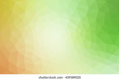 Multicolor red, green polygonal illustration, which consist of triangles. Geometric background in Origami style with gradient. Triangular design for your business.